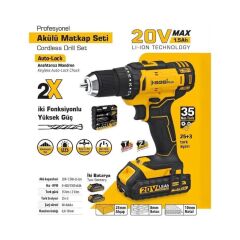 SGS Akülü Vidalama Seti 20 Volt (1.5Ah)