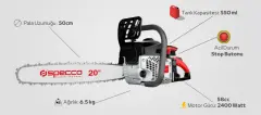 Specco Benzinli Ağaç Kesme Makinesi 2400W SP-3020