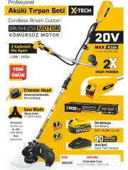 Sgs Tırpan Seti 20 Volt 4.0Ah 90Dk Hızlı Şarj / 2 Kademeli Hız Ayarı