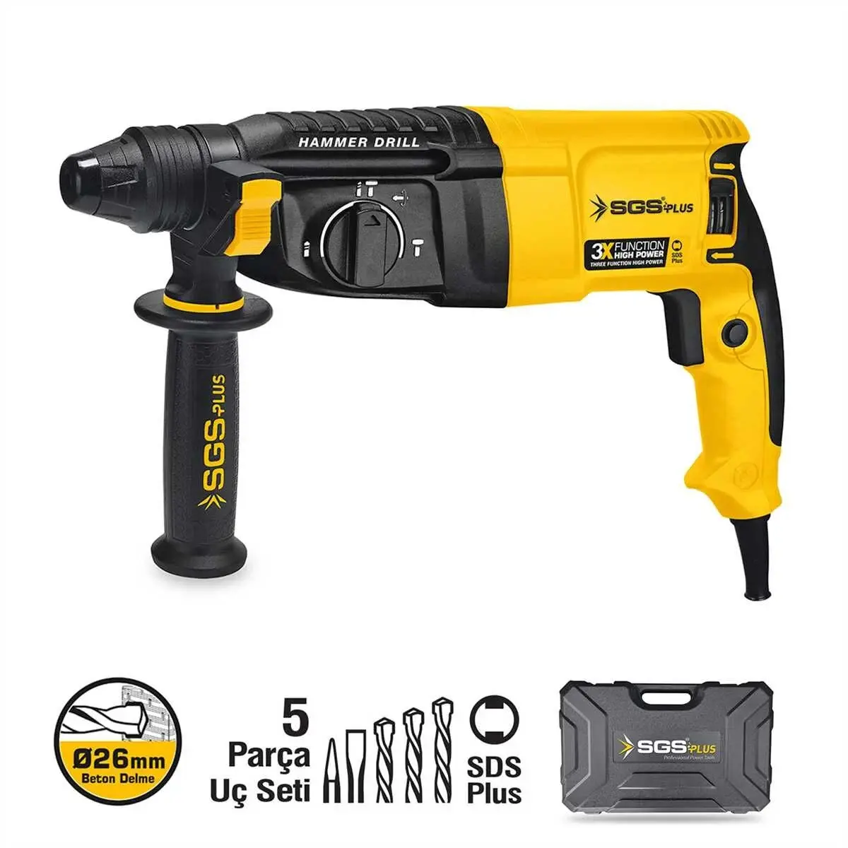 SGS 5177 Kırıcı-Delici Matkap 800 Watt 26 Mm