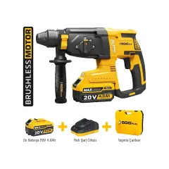 Sgs 5521 Kömürsüz Pnömatik Kırıcı – Delici 20V 4 Ah Çift Akülü