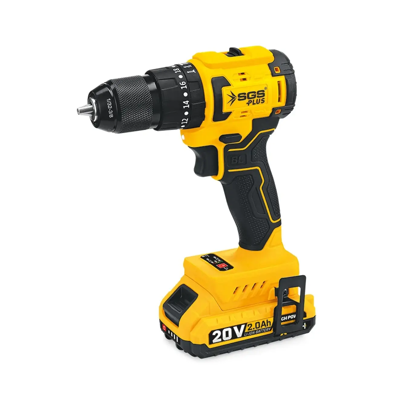 SGS5532 - 20 Volt 2 Amper 60 Nm Tork Akülü Darbeli Matkap Vidalama Seti Çift Akülü Kömürsüz Motor