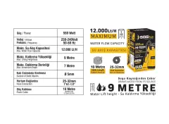 SGS 5370 Temiz Su Dalgıç Pompası 550 Watt