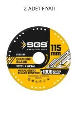 SGS2365 Elmas Multi Metal Kesici 115 mm (2 ADET GÖNDERİM)