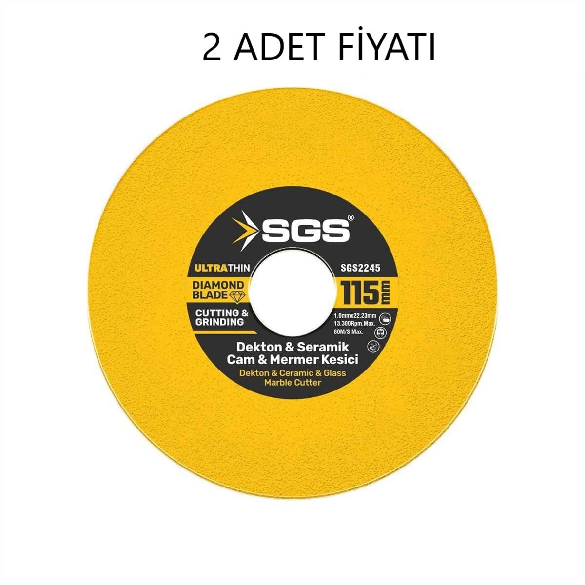 Sgs 2245 Hassas Seramik – CAM-Mermer  Elmas Kesici 115mm (2 ADET GÖNDERİM)
