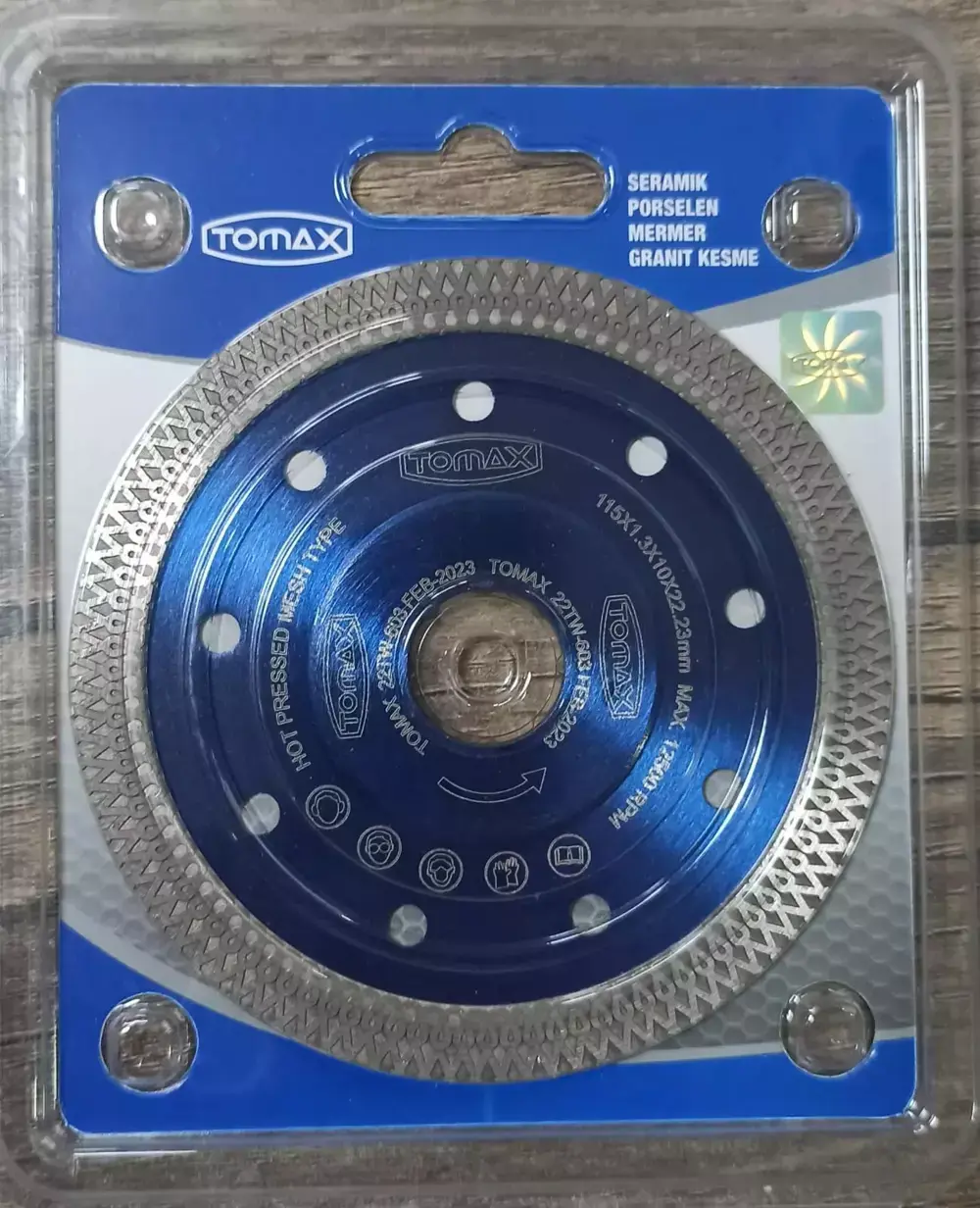 Tomax Çapraz Dişli Mavi Hassas Kesme 115X1.3X30