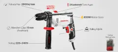 Specco Prof. Elektrikli Darbeli Matkap 850W SP-6016A