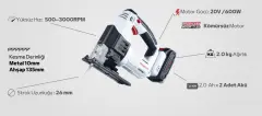 Specco Akülü Dekupaj Testere 20V 2.0Ah SP20V-5052