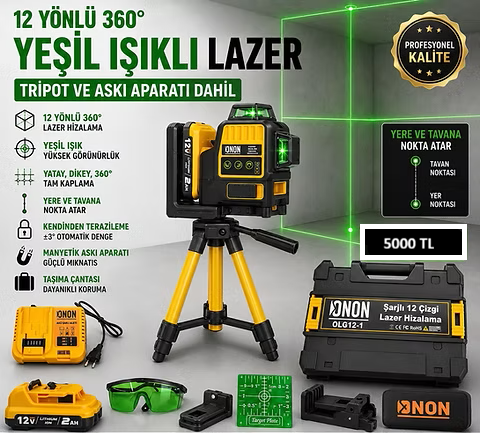 ONON 12 ÇİZGİ LAZER HİZALAMA ( TRİPODLU )